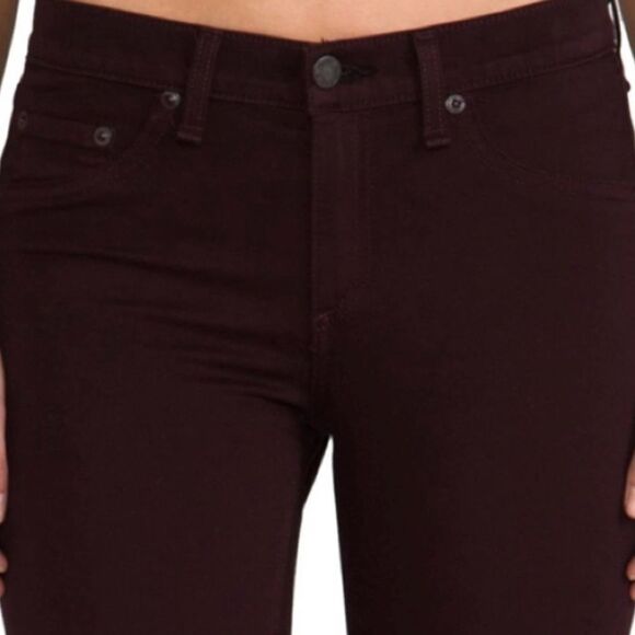 Rag & Bone legging jeans in coated wine size 27 excellent condition - Picture 2 of 8